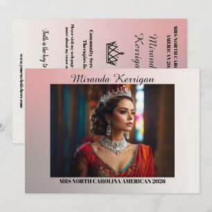 Sunset Ombre Landscape Pageant Autograph Kaart