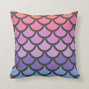 Sunset Ombre Mermaid Scales Kussen