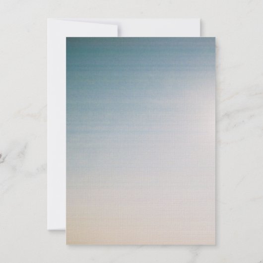 Sunset Ombré Palm Trees Beach Wedding Kaart (Achterkant)