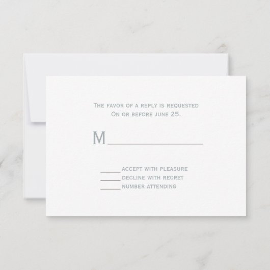 Sunset Ombré Palm Trees Beach Wedding RSVP (Achterkant)