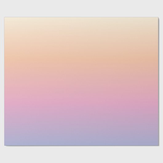 Sunset Ombre Peach Roze Paars omslagpapier Cadeaupapier (Vlak)