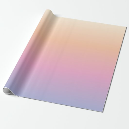 Sunset Ombre Peach Roze Paars omslagpapier Cadeaupapier (Uitgerold)
