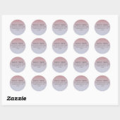 Sunset Ombre ronde retour adreslabels Ronde Sticker (Vel)