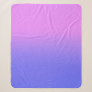 Sunset Ombre Roze & Paarse Sherpa Deken