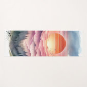 Sunset Ombre Serene Blue & Oranje zomercadeau Yogamat (Voorkant (horizontaal))