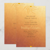 Sunset ombre sunny stippen mandala bruiloft kaart (Voorkant / Achterkant)