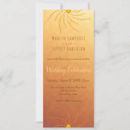Sunset ombre sunny stippen mandala bruiloft kaart
