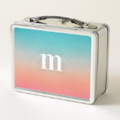 Sunset Ombre Turquoise to Pink Initiaal (Achterkant)