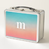 Sunset Ombre Turquoise to Pink Initiaal (Voorkant)