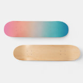 Sunset Ombre Turquoise to Pink Persoonlijk Skateboard (Horizontaal)