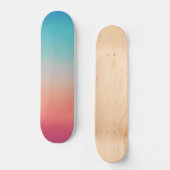 Sunset Ombre Turquoise to Pink Persoonlijk Skateboard (Voorkant)
