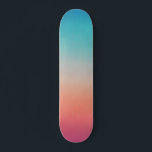 Sunset Ombre Turquoise to Pink Persoonlijk Skateboard<br><div class="desc">ombre turquoise roze</div>