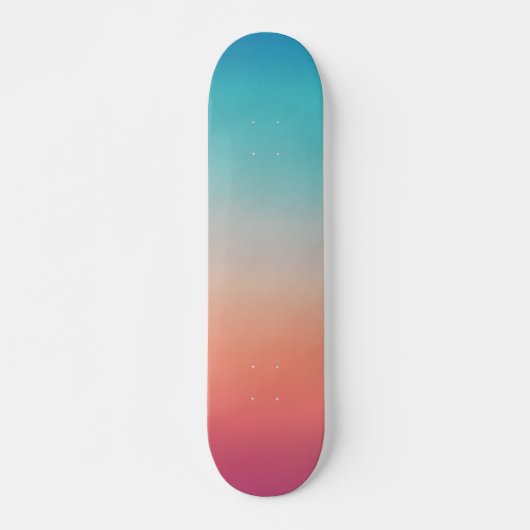 Sunset Ombre Turquoise to Pink Persoonlijk Skateboard (Voorkant)
