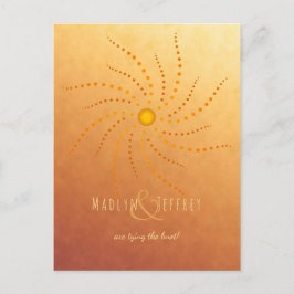 Sunset ombre zonnige stippen mandala opslaan van d aankondigingskaart