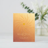 Sunset ombre zonnige stippen mandala opslaan van d aankondigingskaart (Staand voorkant)