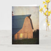 Sunset on a Barn Kaart (Gele Bloem)