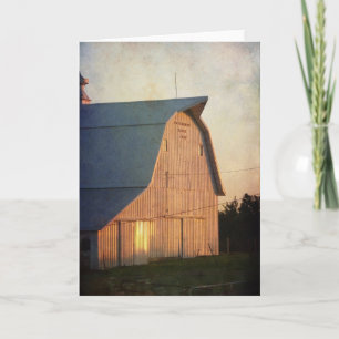Sunset on a Barn Kaart