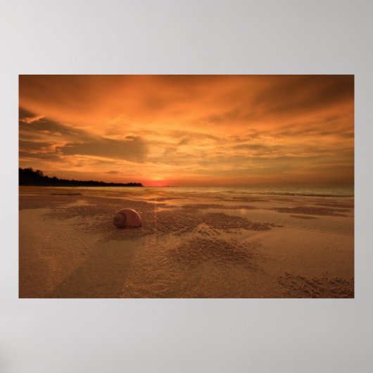 Sunset on a Thai Beach Poster (Voorkant)