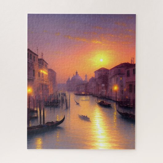 Sunset on a Venice Canal Digital Art Legpuzzel (Verticaal)