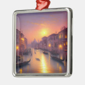 Sunset on a Venice Canal Digital Art Metalen Ornament (Links)