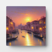 Sunset on a Venice Canal Digital Art Tabletop Fotoplaat (Voorkant)