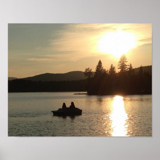 Sunset on Adirondack Lake Poster (Voorkant)