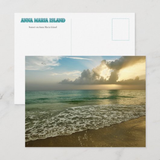 Sunset on an Anna Maria Beach Briefkaart (Voorkant / Achterkant)