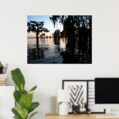 Sunset on Bayou Black, Morgan City, Louisiana Poster (Thuiskantoor)