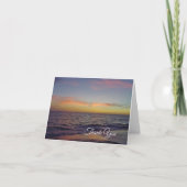 Sunset on Beach Bedankt Card (Voorkant)