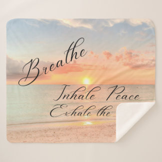 Sunset on Beach Sherpa Blanket Deken