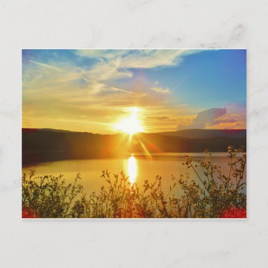 Sunset on berg Lake Arrowiad Briefkaart (Voorkant)