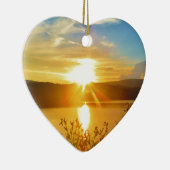 Sunset on berg Lake Arrowiad Keramisch Ornament (Rechts)