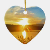 Sunset on berg Lake Arrowiad Keramisch Ornament (Voorkant)