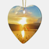 Sunset on berg Lake Arrowiad Keramisch Ornament (Links)