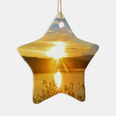 Sunset on berg Lake Arrowiad Keramisch Ornament (Rechts)