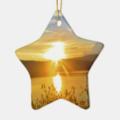 Sunset on berg Lake Arrowiad Keramisch Ornament (Links)