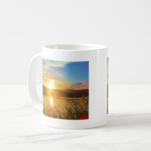 Sunset on berg Lake Arrowiad Koffiemok (Voorkant links)