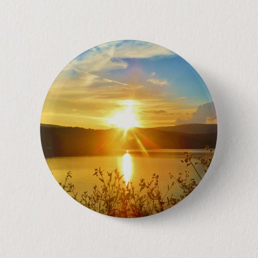 Sunset on berg Lake Arrowiad Ronde Button 5,7 Cm (Voorkant)