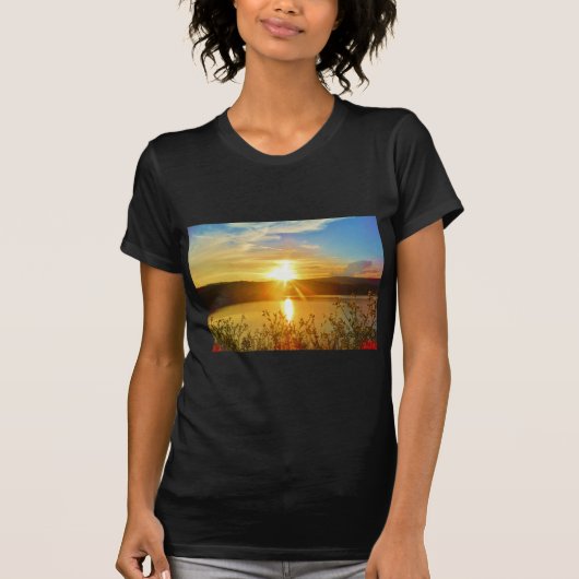 Sunset on berg Lake Arrowiad T-shirt (Voorkant)