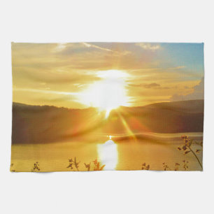 Sunset on berg Lake Arrowiad Theedoek