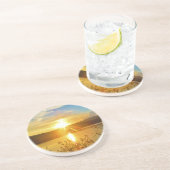 Sunset on berg Lake Arrowiad Zandsteen Onderzetter (Zijkant)