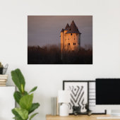 Sunset on Castle Gwynn Poster (Thuiskantoor)