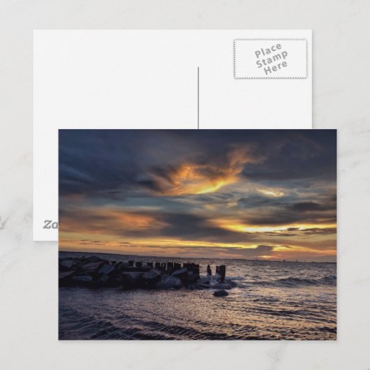 Sunset on Charleston Harbour Briefkaart (Voorkant / Achterkant)