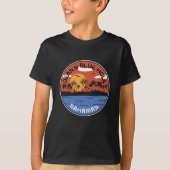 Sunset on Dean's Blue Hole Bahamas T-shirt (Voorkant)