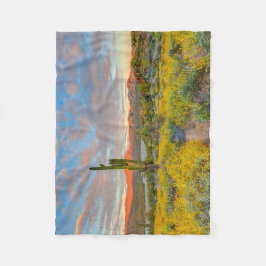 Sunset on Desert Landscape Fleece Deken (Voorkant)