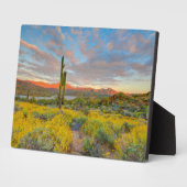 Sunset on Desert Landscape Fotoplaat (Zijkant)