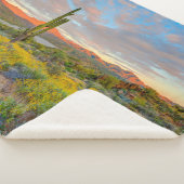 Sunset on Desert Landscape Sherpa Deken (3/4)