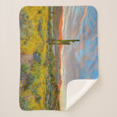 Sunset on Desert Landscape Sherpa Deken (Voorkant)