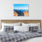 Sunset on Dochula Pass - Bhutan, Himalaya Canvas Afdruk (Insitu (Slaapkamer))