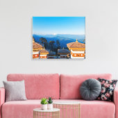 Sunset on Dochula Pass - Bhutan, Himalaya Canvas Afdruk (Insitu (Woonkamer))